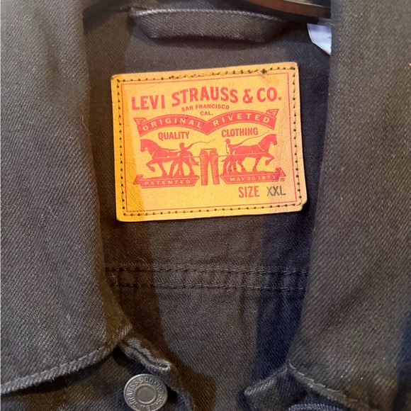 Vintage Levis Jacket Mens 2XL Black Denim 70507 4159 Type 3 Trucker Made USA 90s - Picture 5 of 11